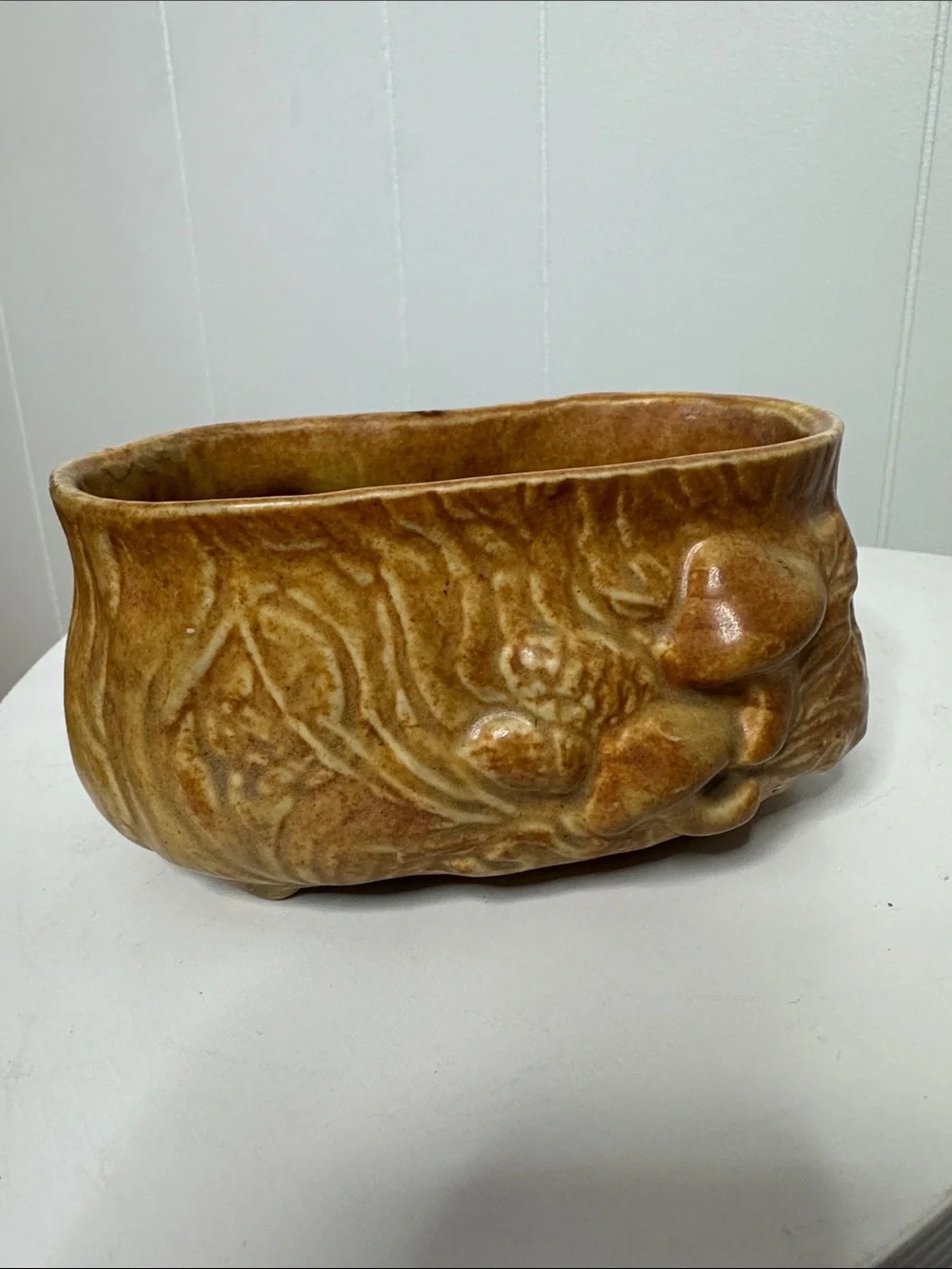 Vintage ceramic mushroom planter